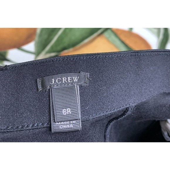 J.CREW Size 6 PIXIE Pant Leggings in Stretch Ponte Black Back Zip Viscose Blend - Picture 7 of 7